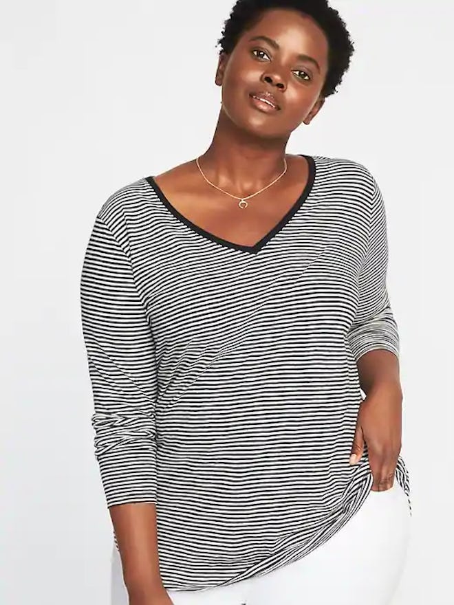 EveryWear Plus-Size V Neck Tee