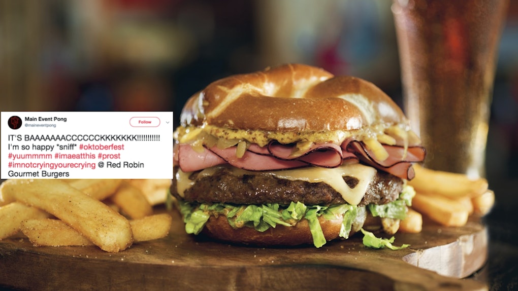 Red Robin S Oktoberfest Burger Is Back On The Menu So Time To Get