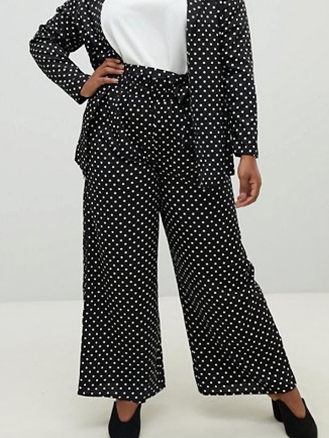 Polka Dot Wide-Leg Pants