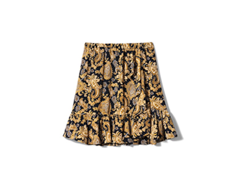 Paisley Crepe Skirt