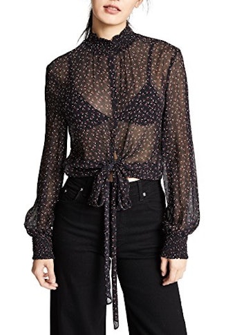 Dirty Rose Tie Blouse
