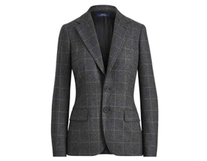 Windowpane Wool Blazer