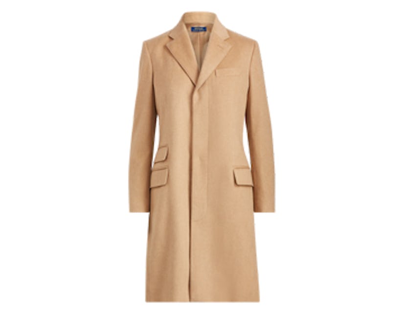 Wool-Blend Chesterfield Coat