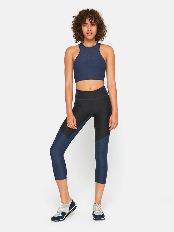 3/4 Two-Tone Legging In Navy/Charcoal