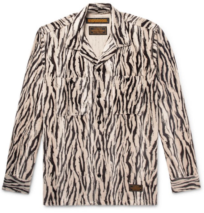 Zebra Print Faux-Fur Jacket 