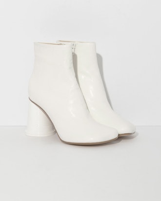 MM6 Maison Margiela Ankle Boots with Cup Heel in White