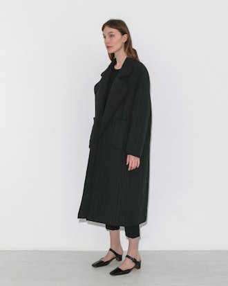 Nomia Quilted Overcoat in Black
