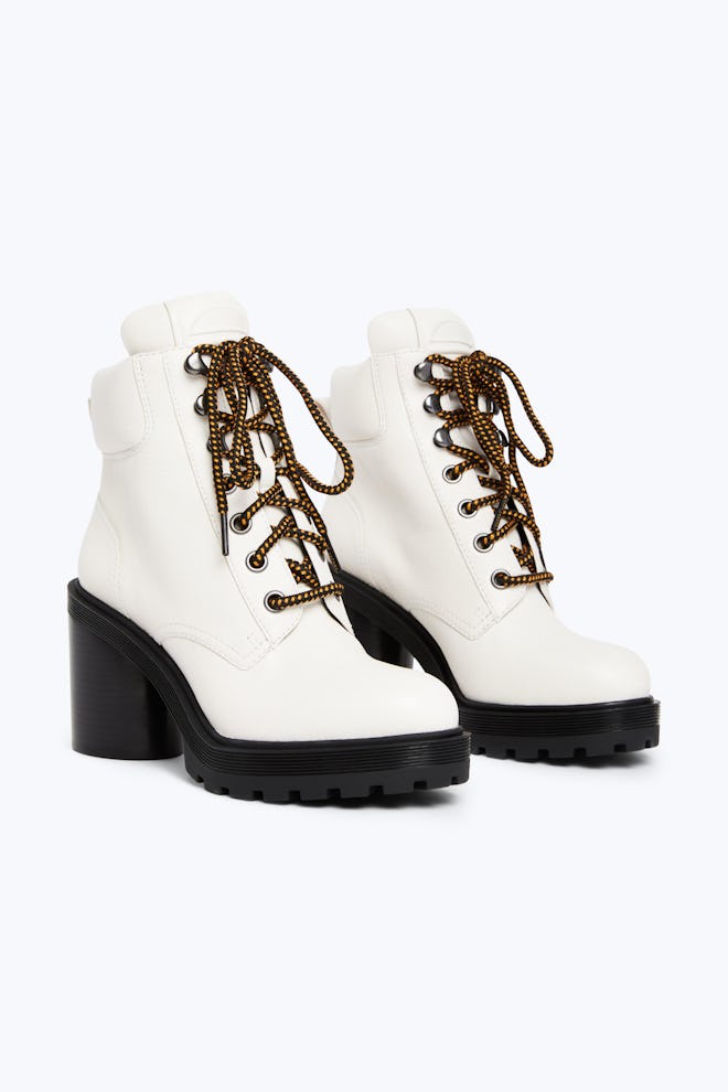 White Hiking Boots 