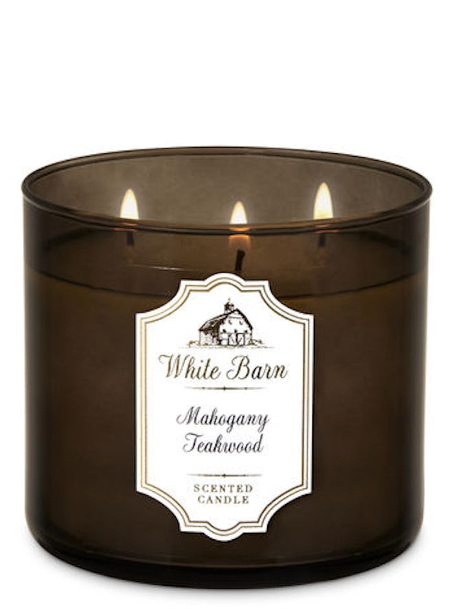 White Barn Mahogany Teakwood 3-Wick Candle