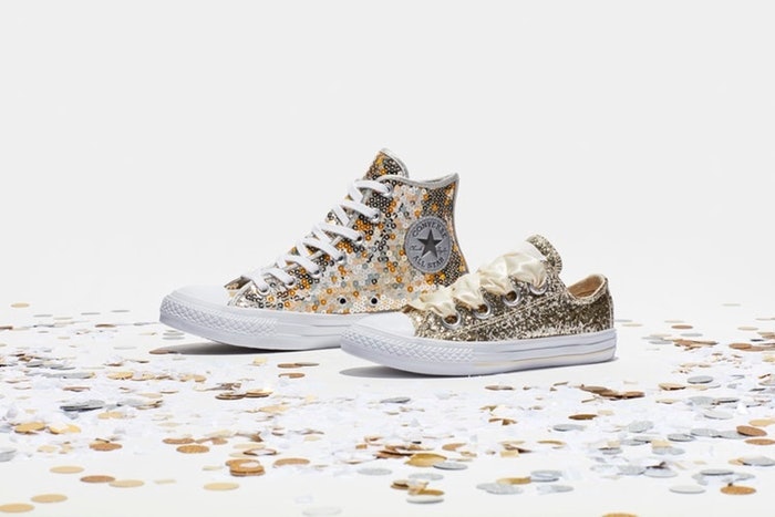 gold and silver converse