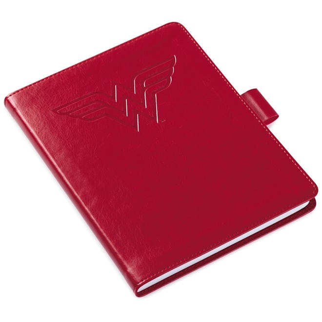 Wonder Woman™ Logo Red Faux Leather Notebook