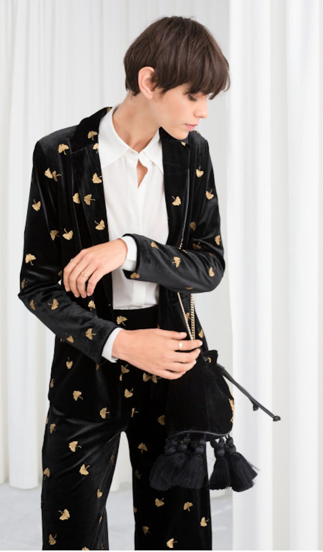 Embroidered Velvet  Jacket/Trousers