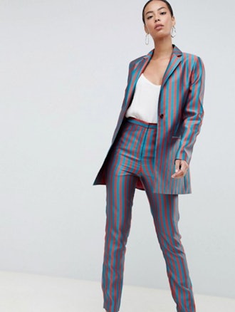 ASOS Design Tall Stripe Jacquard Suit