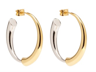 Gold Sterling Silver Hoops 