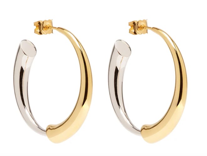 Gold Sterling Silver Hoops 