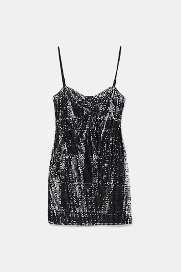 FITTED SEQUIN DRESS