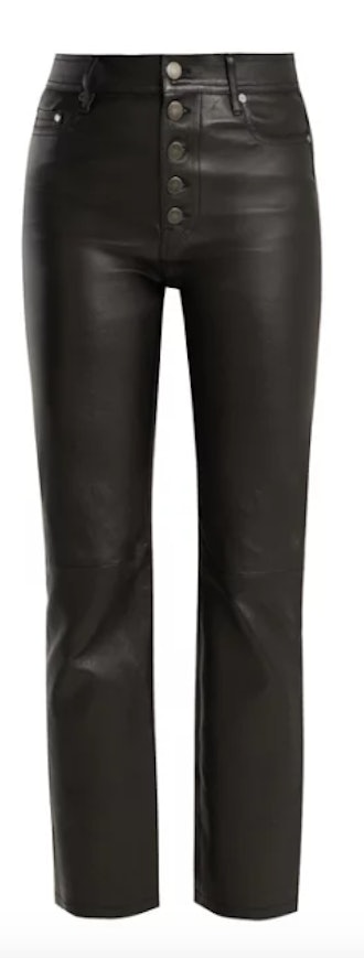 High-Rise Leather Pants