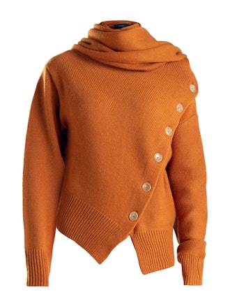 Asymmetrical Cashmere Blend Sweater