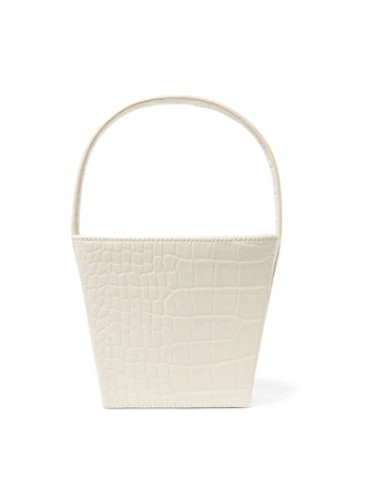 Edie Croc-Effect Leather Tote
