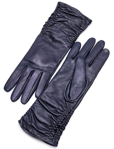 Yiseven Women's Mid-Length Leather Gloves