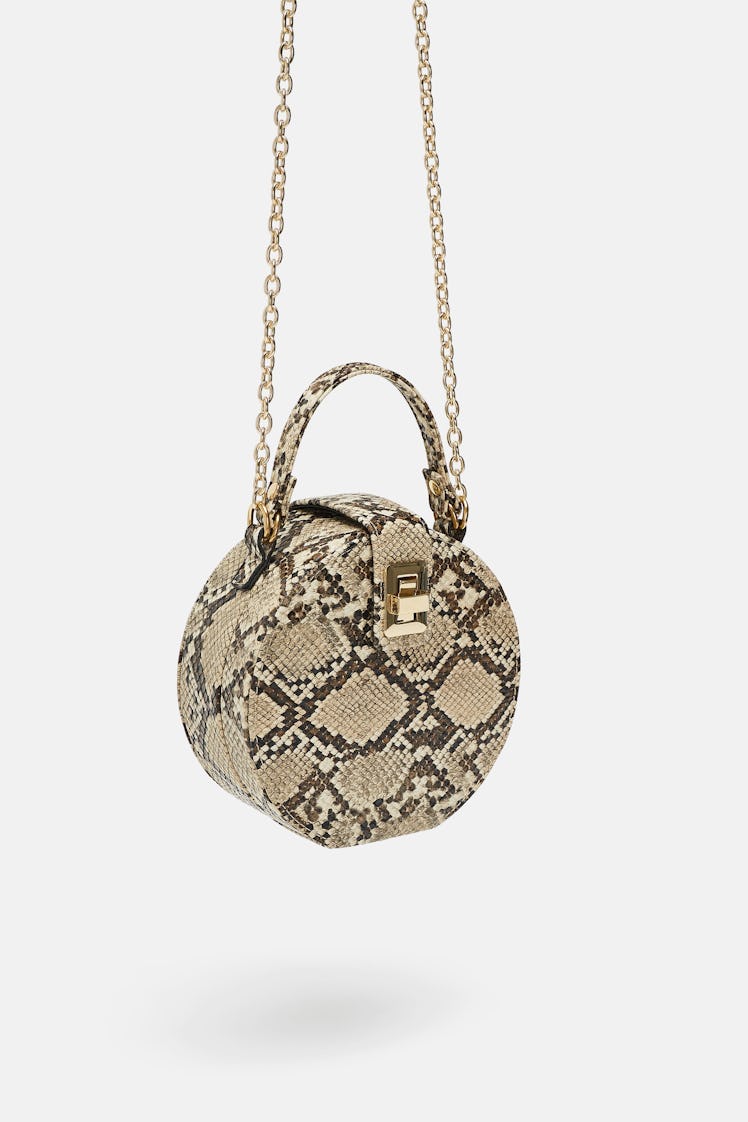 Animal Print Round Crossbody Bag