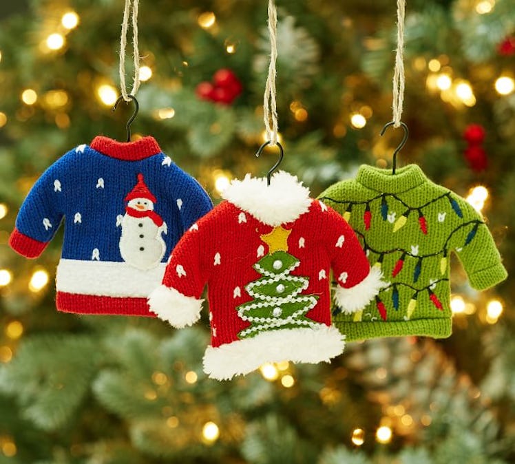 Ugly Sweater Ornaments — Set Of 3