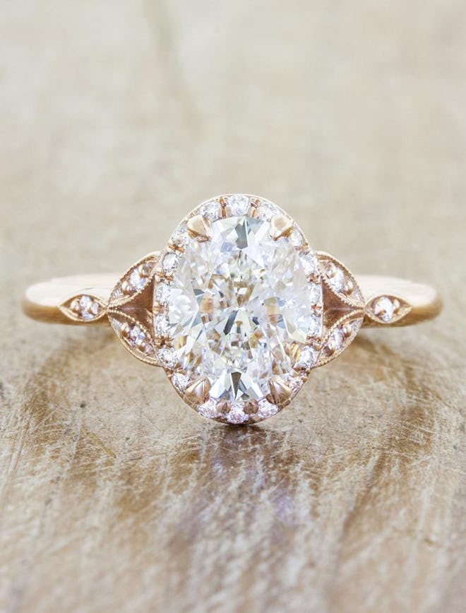 Rachael Vintage-Inspired Halo Engagement Ring