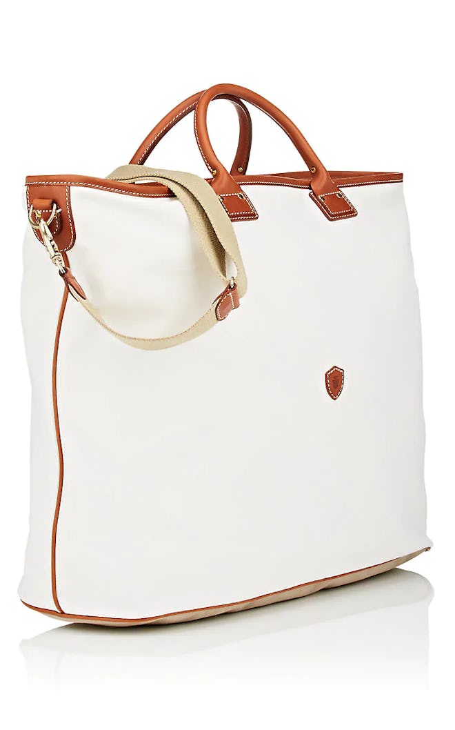 Felisi Leather-Trimmed Canvas Weekender Bag