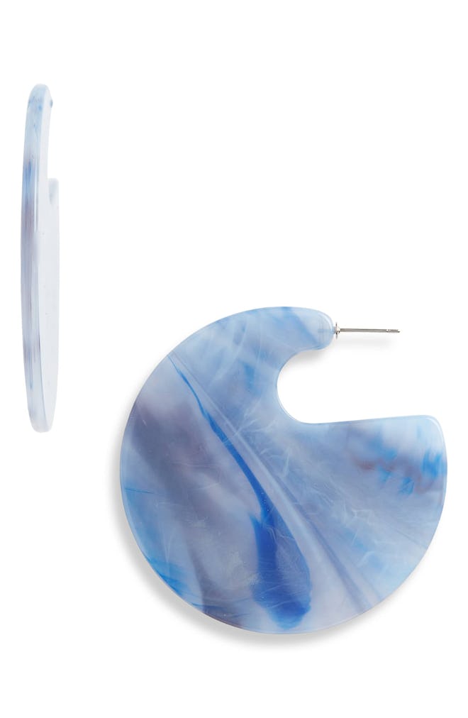 Rachel Comey Camille Disc Earrings in Blue Marble