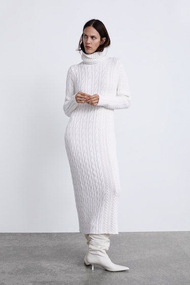 Long Cable Knit Dress