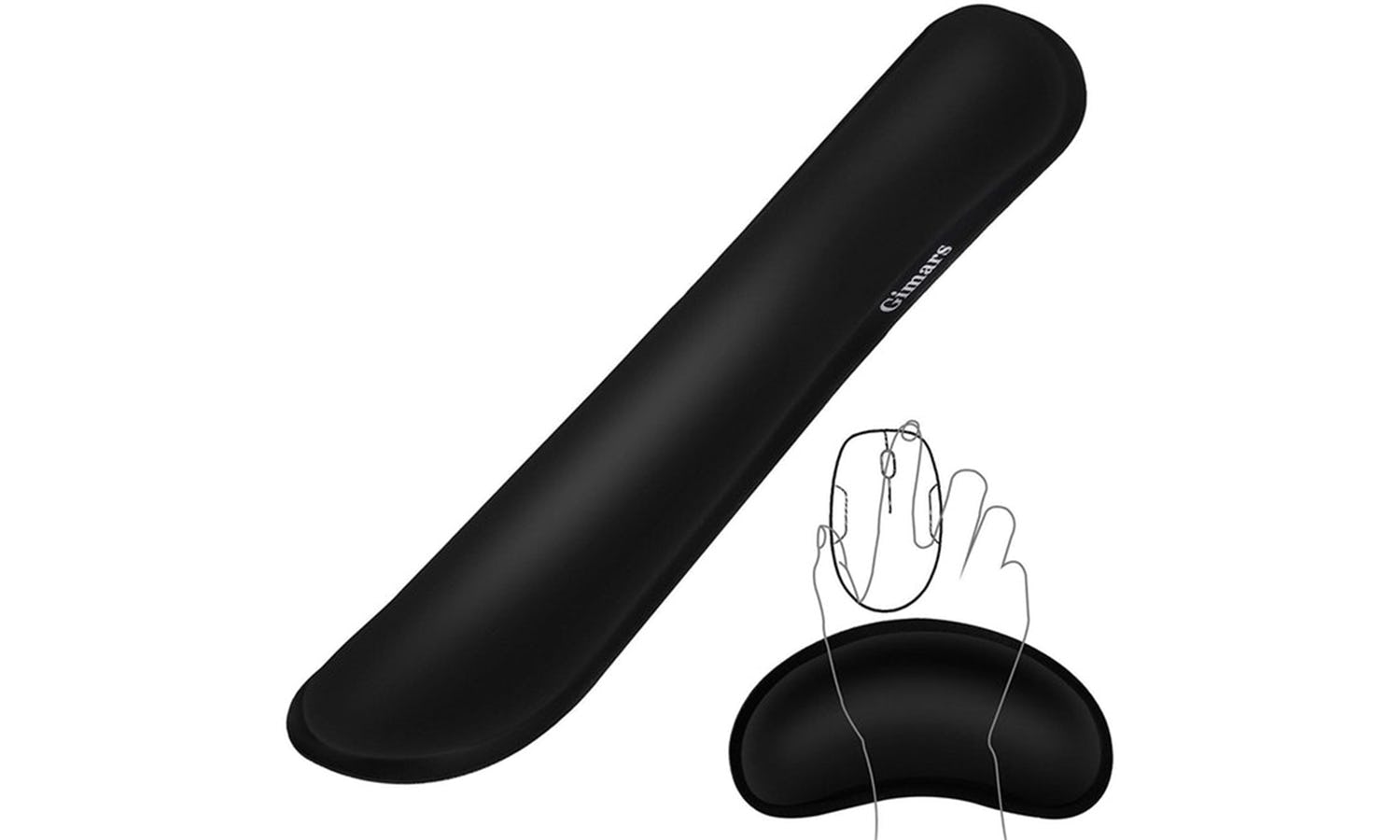 3in1 Soft Black Gaming Wrist Support Pad Memory Foam Keyboard Wrist Rest Pad US