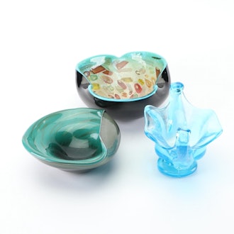 Murano Style Art Glass Bowls