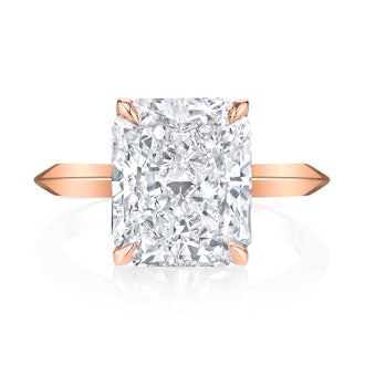 Radiant Cut Rose Gold Engagement Ring