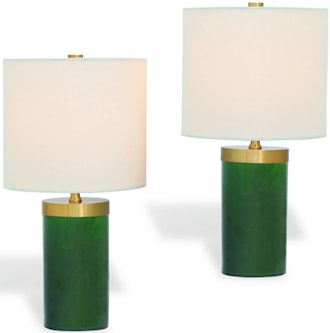 Lumine Tower Table Lamp, Emerald (Set Of 2)