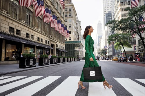 A woman crossing a street in some of the editor-approved finds
