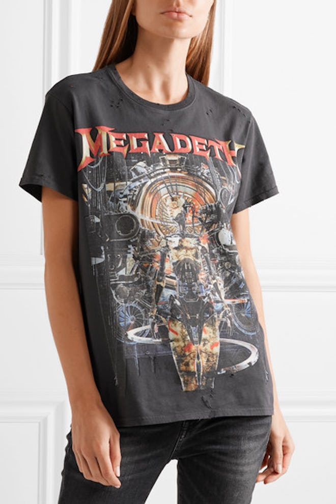 Megadeth Distressed Printed Cotton-Jersey T-Shirt