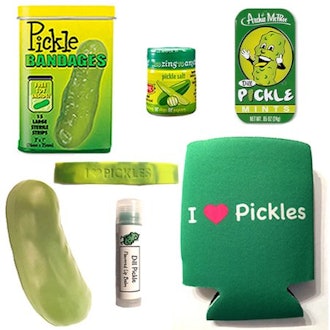 Extreme Pickle Lovers Gift Pack (8pc Set) - Pickle Bandages, Lip Balm,  Soap, Stress Toy, Koozie, Air Freshsner, Wristband & Dill Pickle Salt