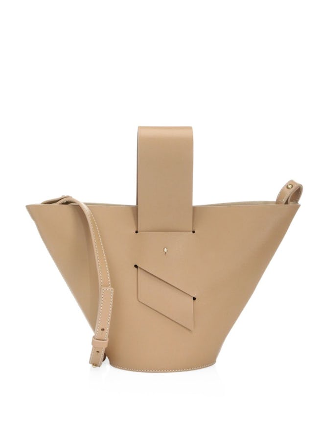 Carolina Santo Domingo Amphora Leather Bucket Bag
