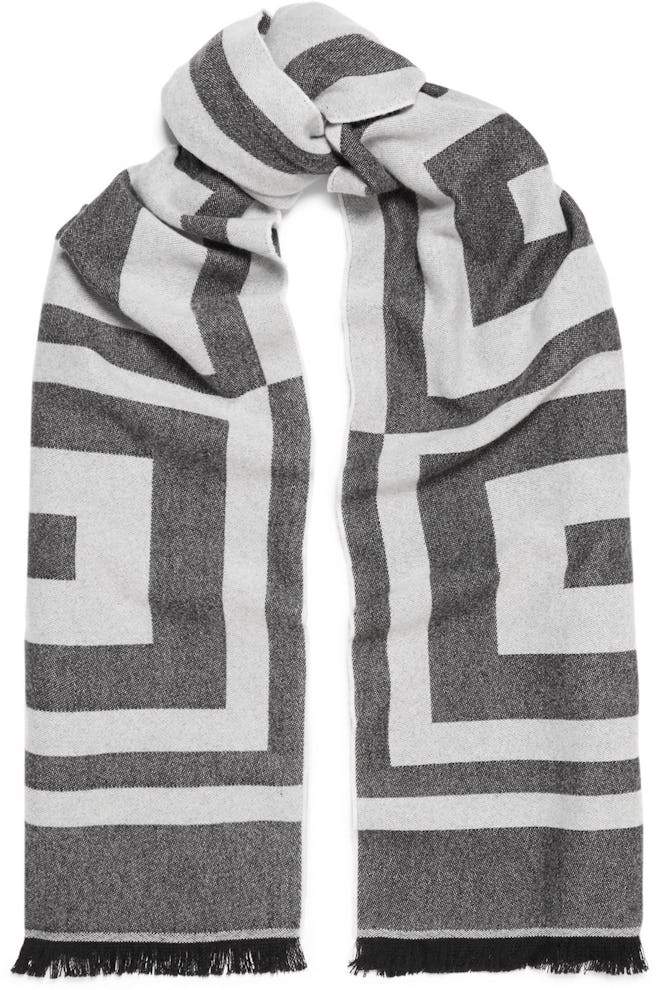 Wool And Cashmere-Blend Jacquard Scarf