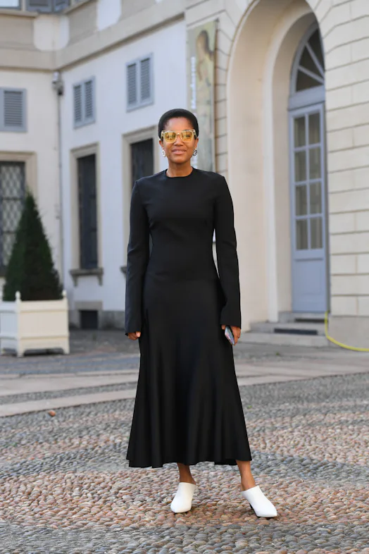 black holiday midi dress Dinner Date Night Pleated Midi Dress