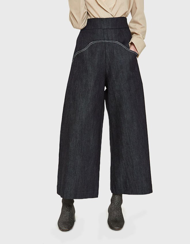 Flared Denim Pants