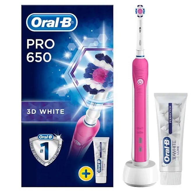 Oral B Pro 650 3D White Electric Toothbrush + Toothpaste, previously £49.99