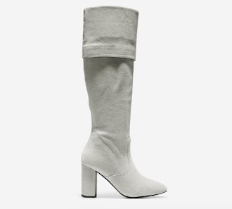 Tess Cuff Boot (85mm) in Ironstone Suede