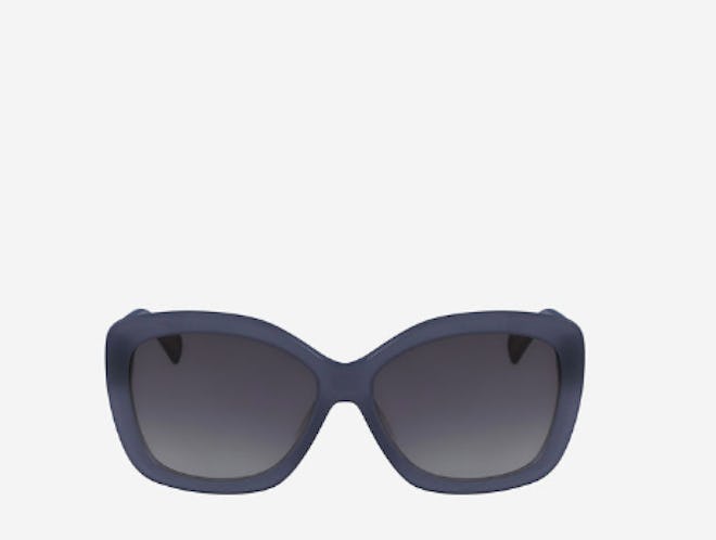 Acetate Cateye Sunglasses in Slate Blue