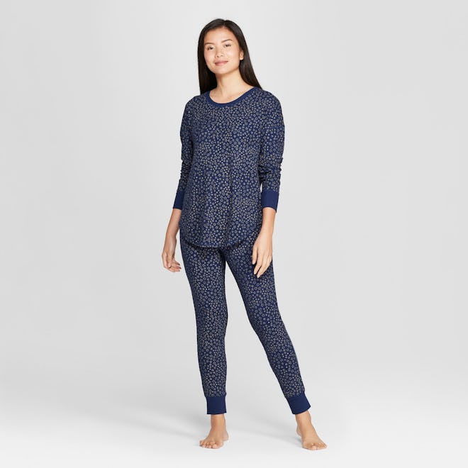 Gilligan & O'Malley Women's Star Print Thermal Pajama Set