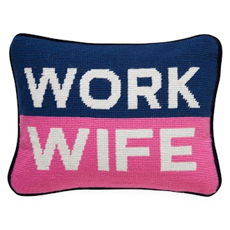 Work Wife Needlepoint Pillow