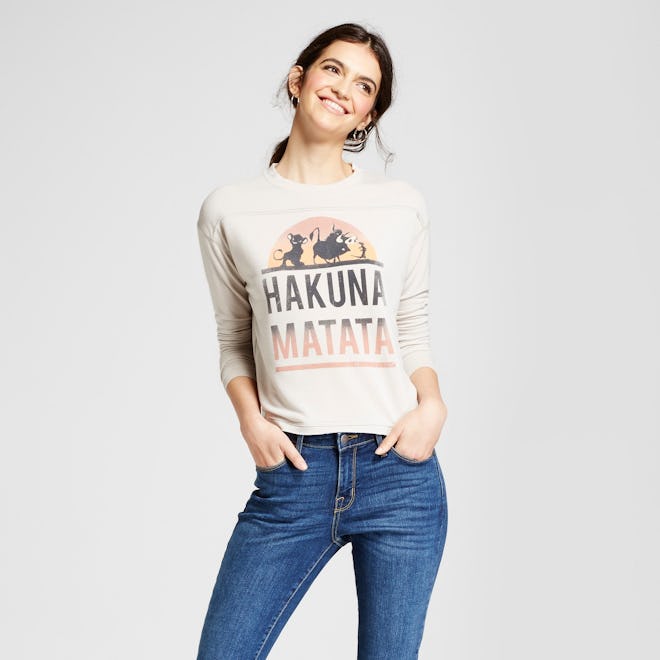 Women's The Lion King Hakuna Matata Graphic Pullover Sweatshirt