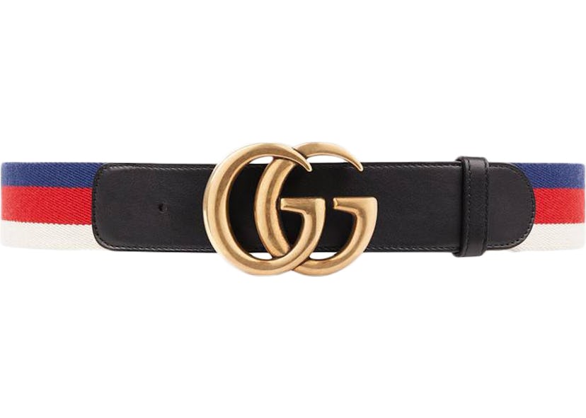 Gucci Sylvie Web Belt Double G Buckle Red/White/Blue/Black