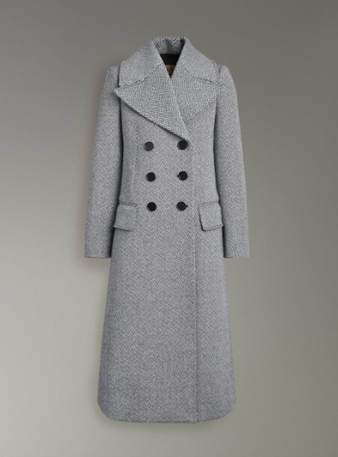 Herringbone Wool Coat 