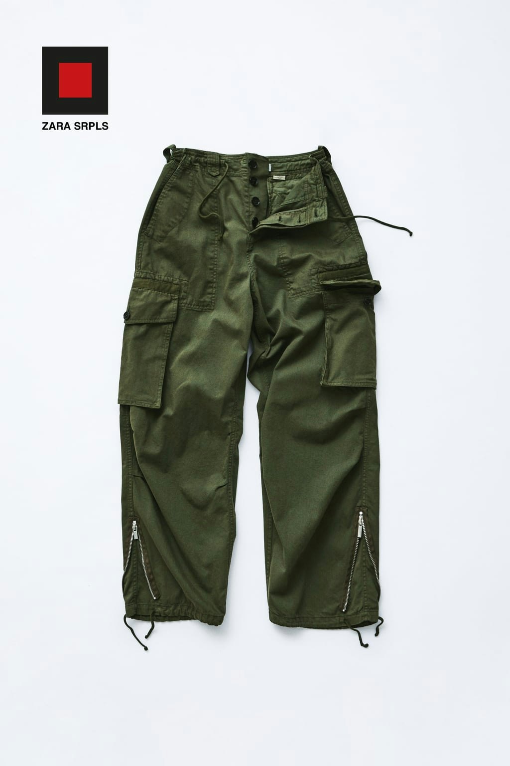 zara green cargo pants